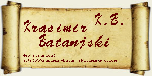 Krasimir Batanjski vizit kartica